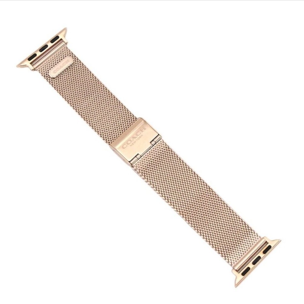 COACH Apple Watch Band 14700072 Unisex Mesh Belt 38mm 40mm Pink Gold
